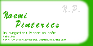 noemi pinterics business card