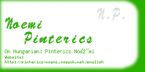 noemi pinterics business card